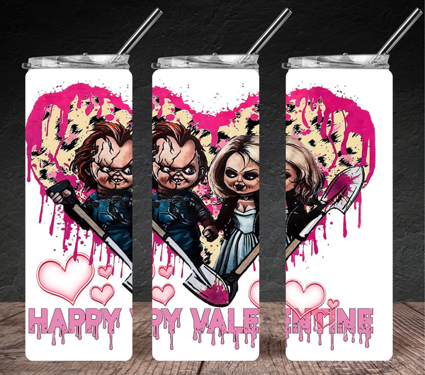 Mr. and Mrs. Valentine’s Day Chucky Tumbler