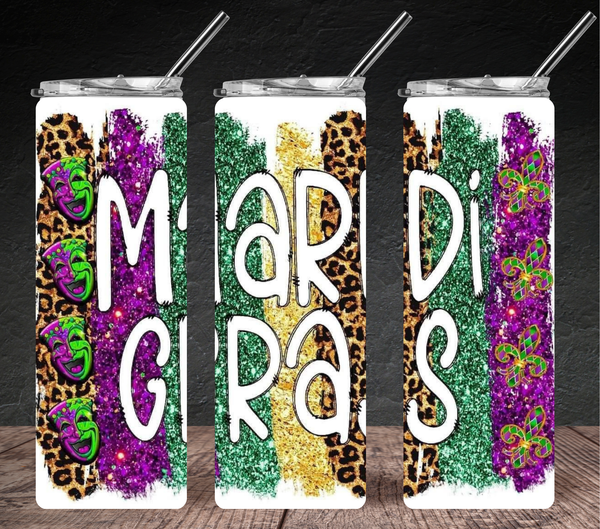 Mardi Gras Tumbler